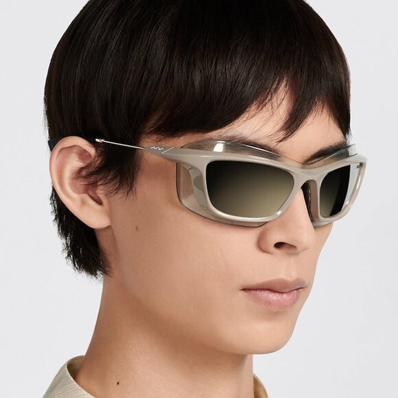 Dior DIORXPLORER S1U 55H Rectangle Sunglasses - Deep Beige/Silver Mirror - Picture 8 of 11